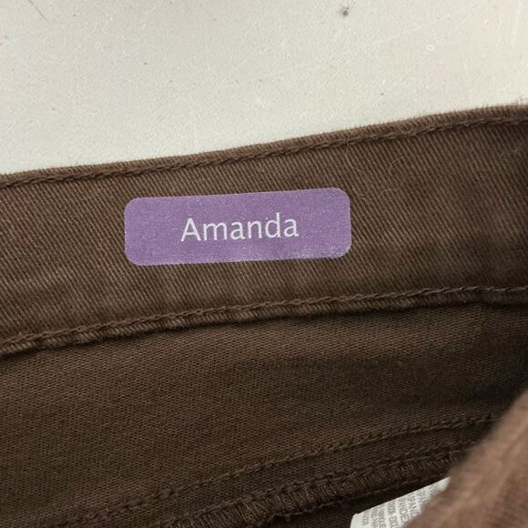 GLORIA VANDERBILT brown Amanda tapered leg, classic rise  NWT size 14 - Picture 7 of 9